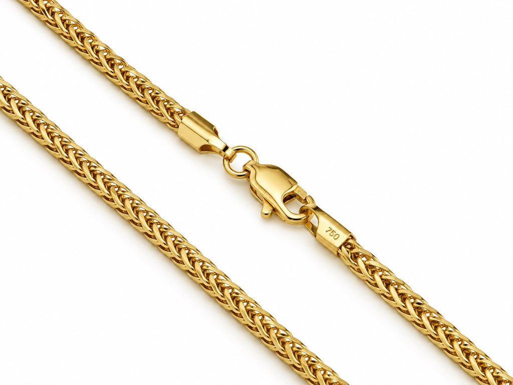 18k gold fox chain, 2.5mm thickness, 5.40g, 50cm