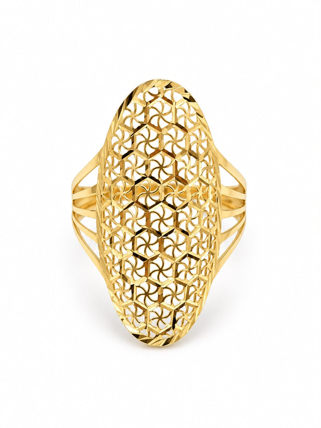 18k gold power ring size 8, 2.09g