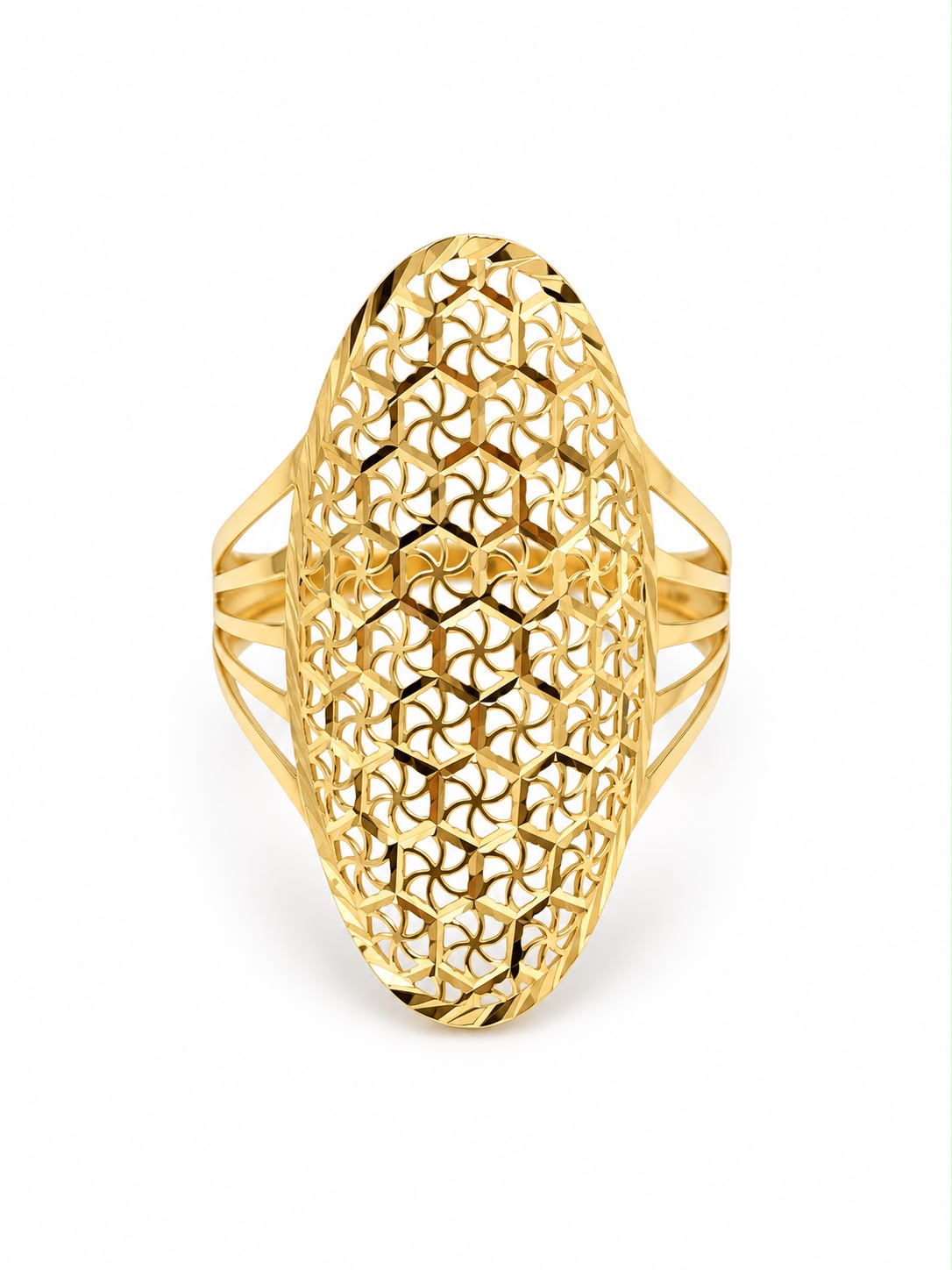 18k gold power ring size 8, 2.09g