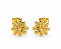 Boucles d'oreilles fleurs en or 18K, demi-mat, 1,34 g