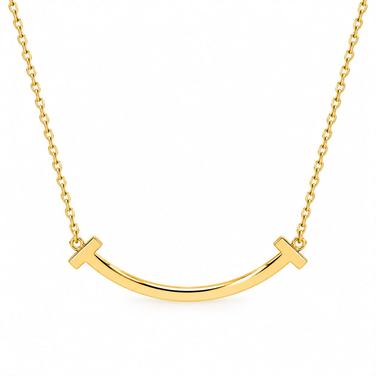 Collier sourire en or 18 carats, 40-45 cm, 1,88 g