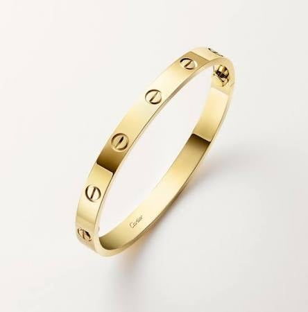 Bracelet d’or 18k style love taille 17, 8.94g