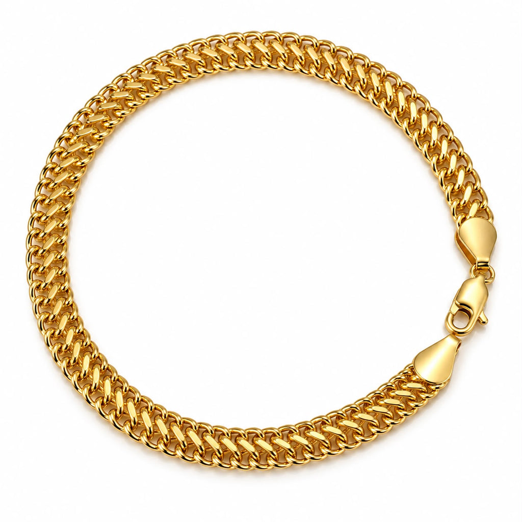 18k gold heartbiz bracelet, 4.06g, 20cm,