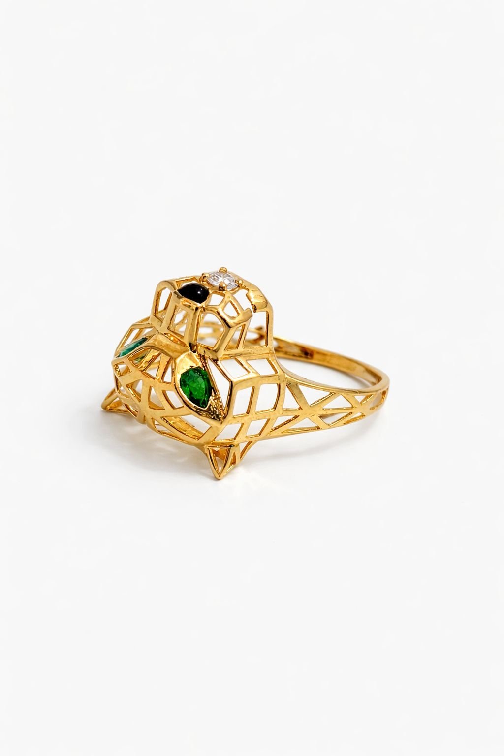 Bague d’or 18k, panthère taille 6, 3.56g image 0
