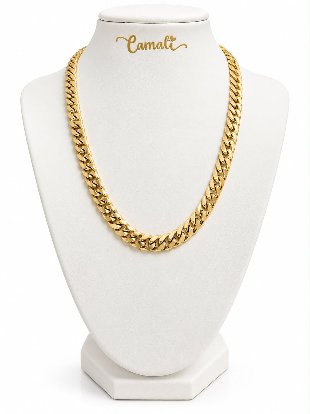 18k gold hallow Miami chain, 7.5mm thick 45cm, 13.93g * with a small defect see last picture and video , not really  appearing