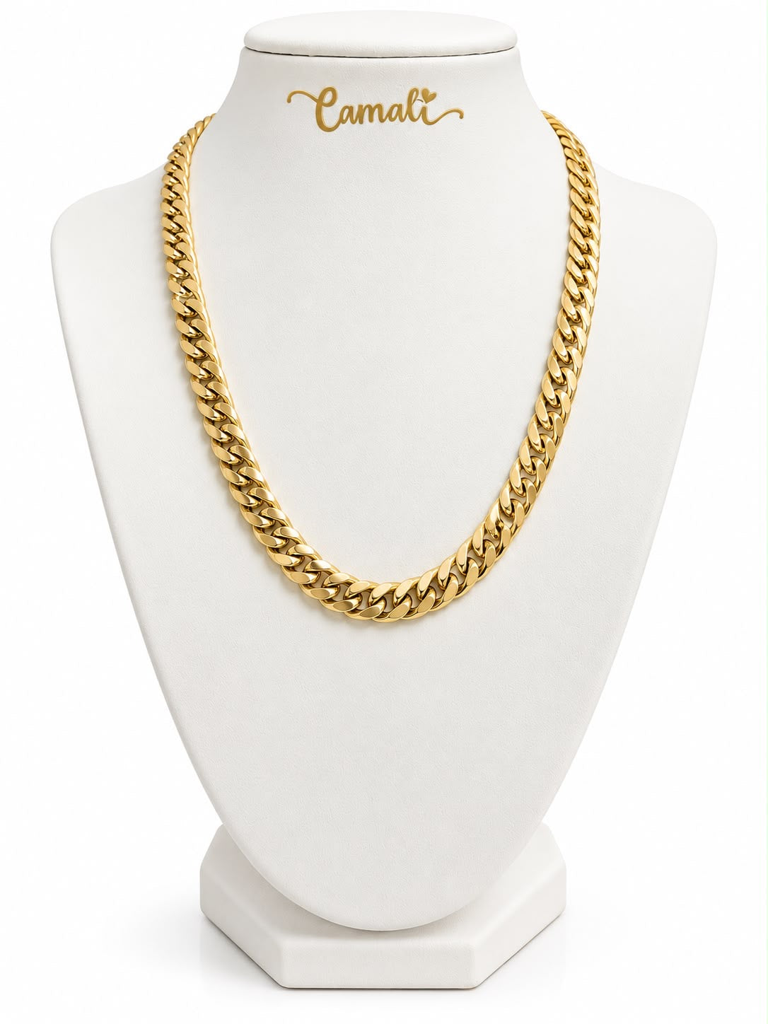 18k gold hallow Miami chain, 7.5mm thick 45cm, 13.93g * with a small defect see last picture and video , not really  appearing