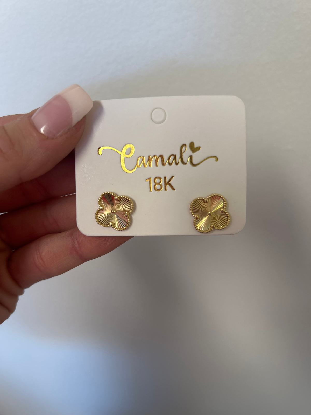 18k gold clovers 15mm (large), 2.65g
