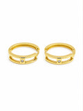 Boucles d’oreilles d’or 18k, inspiration move, 2.96g image 0