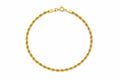 Bracelet torsade très fin en or 18k, 19cm, 0.82g image 0
