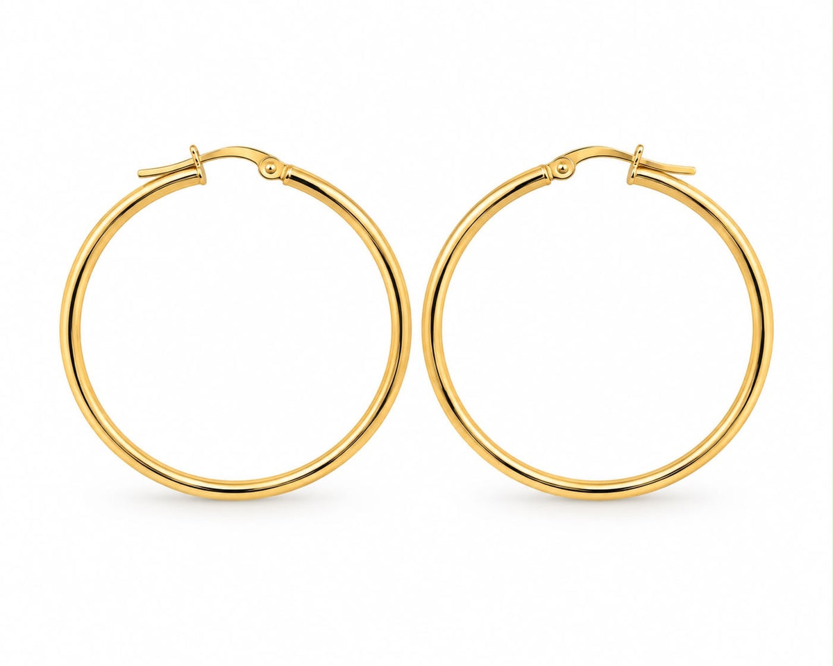18k gold hoop, 35mm, 2.28g