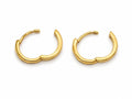 18k gold small Huggies earrings, 9mm, 1.17g