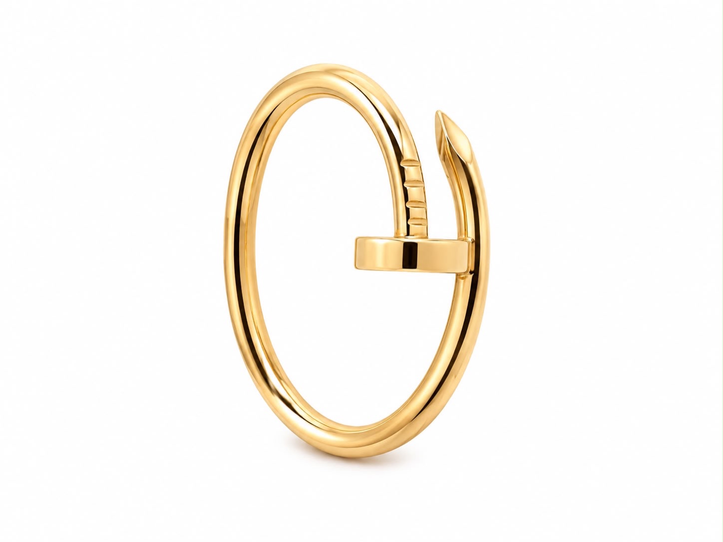 18k gold nail ring, size 7.5, 2.44g