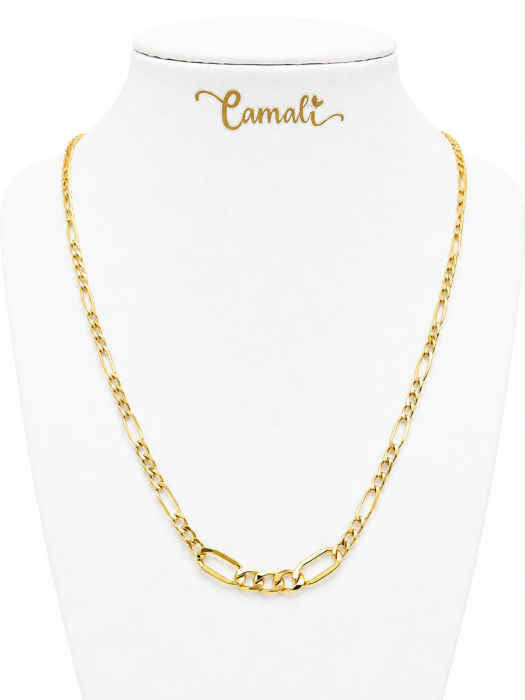 18k gold degraded figaro chain, 45cm, 2.78g