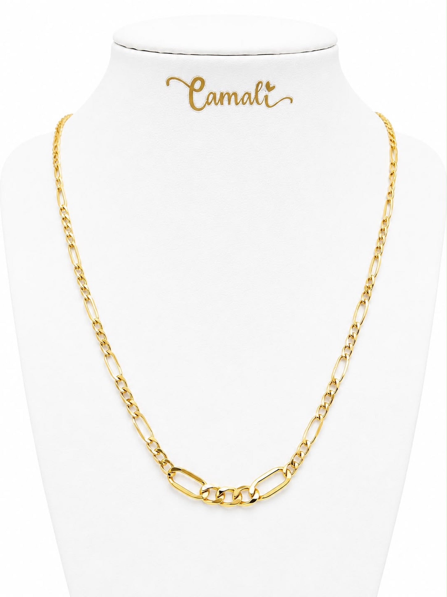 18k gold degraded figaro chain, 45cm, 2.78g